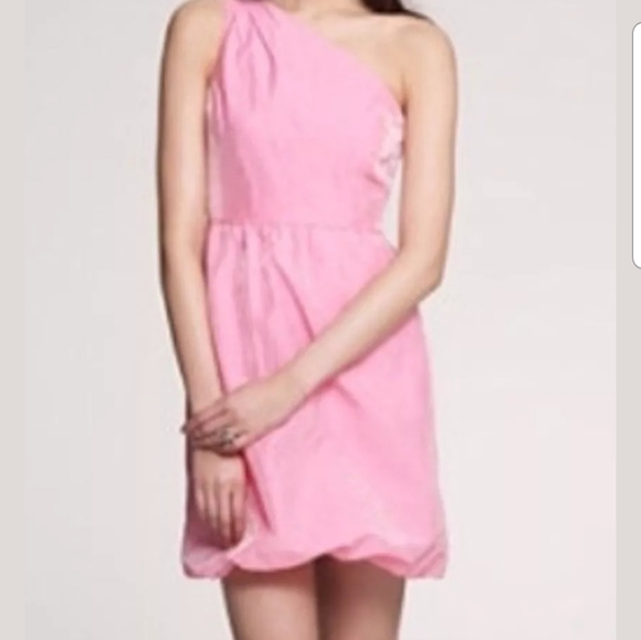Pink shimmery one shoulder dress by J.Crew - Picture 1 of 6